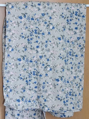 Pink-Blue Floral (Shirt, 2-way Stretch)